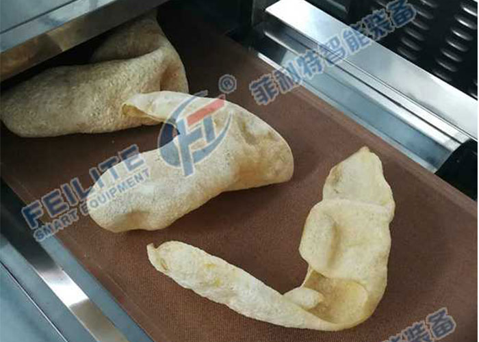 豬皮膨化微波烘干燥設備成功交付，非油炸更健康